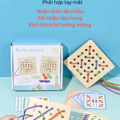 Trò Chơi Xỏ Dây Montessori - Rèn Luyện Kỹ Năng Vận Động Tinh và Tư Duy Logic Cho Bé Từ 3 Tuổi