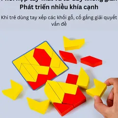 Bộ Xếp Hình Thông Minh Gỗ Toti - Đồ Chơi Trí Tuệ Phát Triển Tư Duy Logic Cho Bé - Hộp Thiếc Sang Trọng