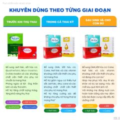Combo Vitamin Bầu Avisure Mama - Canxi, DHA, Sắt và Folic Acid Hỗ Trợ Sức Khỏe Mẹ và Phát Triển Thai Nhi