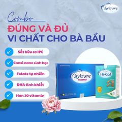 Combo Vitamin Bầu Avisure Mama - Canxi, DHA, Sắt và Folic Acid Hỗ Trợ Sức Khỏe Mẹ và Phát Triển Thai Nhi