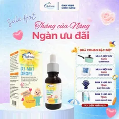 Vitamin D3 K2 Avisure D3MK7 Nhỏ Giọt - Hỗ Trợ Canxi và Phát Triển Chiều Cao Hiệu Quả Cho Trẻ Em, Nguyên Liệu Tinh Khiết Nhập Khẩu từ Châu Âu