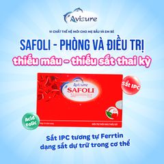 Sắt Hữu Cơ Avisure Safoli và Canxi Hical - Bổ Sung Sắt và Canxi Cho Phụ Nữ Mang Thai và Cho Con Bú, Hỗ Trợ Khỏe Mạnh mẹ và bé