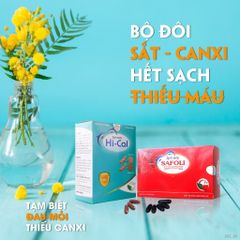 Sắt Hữu Cơ Avisure Safoli và Canxi Hical - Bổ Sung Sắt và Canxi Cho Phụ Nữ Mang Thai và Cho Con Bú, Hỗ Trợ Khỏe Mạnh mẹ và bé