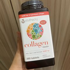Viên Uống Youtheory Collagen + Biotin 390 Viên - Hỗ Trợ Đẹp Da, Tóc, Móng Và Ngăn Ngừa Lão Hóa - Sản Phẩm Hàng Mỹ Chất Lượng Cao