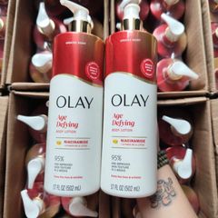 Sữa Dưỡng Thể Olay 502ml - Làm Trắng Da, Dưỡng Ẩm 24 Giờ, Chứa AHA và Vitamin C, Hương Cam Quyết Tươi Mát