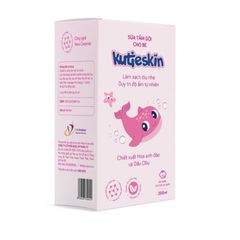 Sữa Tắm Gội Kutieskin 200ml Đặc Biệt Cho Trẻ Em - Ngừa Rôm Sảy, Dị Ứng, Dưỡng Ẩm, Hương Hoa Anh Đào & Dầu Oliu