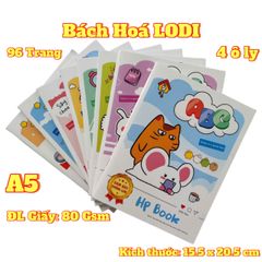 Lốc 10 Quyển Tập Học Sinh Cao Cấp ABC 96 Trang - Giấy 80GSM, 4 Ô Ly Rõ Ràng, Viết êm tay, Quà Tặng Học Tập Ý Nghĩa
