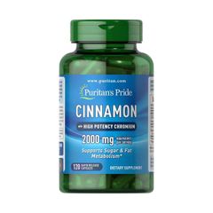 Viên Uống Hỗ Trợ Đường Huyết Puritan's Pride Cinnamon 2000mg - Chiết Xuất Quế, 120 Viên, Cải Thiện Sức Khỏe Tổng Thể