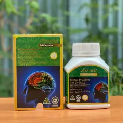 [SALE - CÒN 1] Viên uống bổ não Vitatree Ginkgo Plus 6000 with Q10 50mg hộp 60 viên