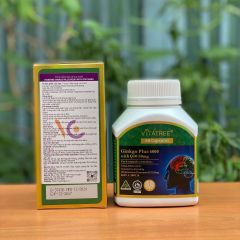 [CÒN 1] Viên uống bổ não Vitatree Ginkgo Plus 6000 with Q10 50mg hộp 60 viên