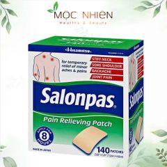 Miếng Dán Giảm Đau Salonpas - 140 Miếng Dán Ngoài Da Tác Dụng Nhanh Chóng, Hỗ Trợ Giảm Đau Cơ Khớp, Lưng, Vai hiệu quả
