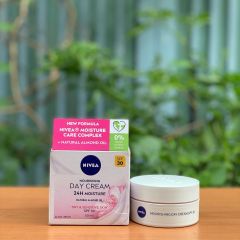 Kem Dưỡng Ngày Nivea Nourishing Day Cream SPF 30 - Dưỡng Ẩm Cho Da Khô Nhạy Cảm, Bảo Vệ Da Khỏi Tác Nhân Mặt Trời 50ml