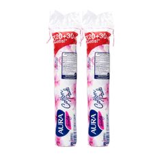 Combo 5 Gói Bông Tẩy Trang Aura Beauty 150 Miếng 100% Cotton Tự Nhiên - Giúp Tẩy Trang và Làm Sạch Da Mặt hiệu quả