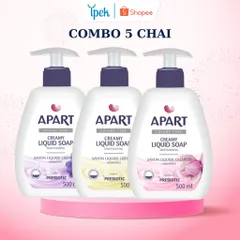 Combo 5 Chai Nước Rửa Tay Apart Dưỡng Da Hương Hoa Violet 500ml - Thiết Kế Tự Nhiên An Toàn Cho Làn Da