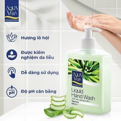Nước Rửa Tay AquaVera 500ml Kháng Khuẩn Hương Lô Hội - Dưỡng Da Mềm Mại, Làm Sạch Dịu Nhẹ, Bảo Vệ Da Tự Nhiên