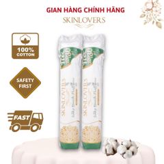 Combo 2 Bông Tẩy Trang Skinlovers 150 Miếng 100% Cotton - Tẩy Trang Mềm Mịn An Toàn Cho Mọi Loại Da