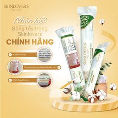 Combo 2 Bông Tẩy Trang Skinlovers 150 Miếng 100% Cotton - Tẩy Trang Mềm Mịn An Toàn Cho Mọi Loại Da