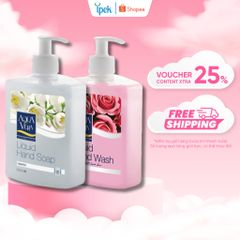 Combo 2 Nước Rửa Tay Diệt Khuẩn AquaVera 500ml - Hương Lô Hội Dưỡng Da Dịu Nhẹ, Kháng Khuẩn, An Toàn Sức Khỏe