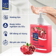 Nước Rửa Tay Kháng Khuẩn AquaVera 500ml - Dưỡng Da Hương Lựu Từ Thổ Nhĩ Kỳ, Chống Oxy Hóa, An Toàn Sức Khỏe