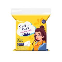 Bông đắp toner Care4u 3 lớp cotton mềm mịn thấm hút tốt, 233 miếng - Bông tẩy trang đa năng cho da nhạy cảm, ấn tượng với thiết kế trẻ trung