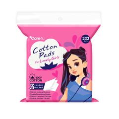 Bông đắp toner Care4u 3 lớp cotton mềm mịn thấm hút tốt, 233 miếng - Bông tẩy trang đa năng cho da nhạy cảm, ấn tượng với thiết kế trẻ trung