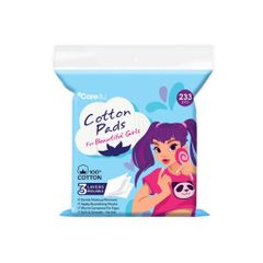 Bông đắp toner Care4u 3 lớp cotton mềm mịn thấm hút tốt, 233 miếng - Bông tẩy trang đa năng cho da nhạy cảm, ấn tượng với thiết kế trẻ trung