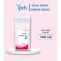 Tăm Nhựa Care4u 160 Chiếc - Tăm Nha Khoa An Toàn Cho Nướu và Lợi, Chất Liệu Nhựa PP, Giúp Làm Sạch Răng Miệng Hiệu Quả
