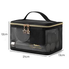 Túi Đựng Mỹ Phẩm Care4u Cao Cấp - Túi Trang Điểm Đen Siêu Nhẹ, Dễ Dàng Mang Theo Du Lịch, Quà Tặng Hữu Ích