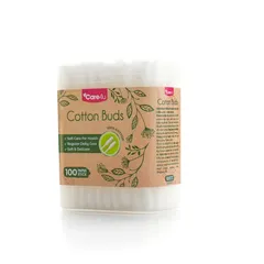 Tăm Bông Thân Giấy Care4u 100 Que Thân Thiện Môi Trường - Sản Phẩm Làm Sạch Đầu Cotton Mềm Mại, Tiện Lợi và An Toàn