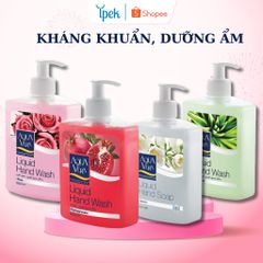 Combo 4 Nước Rửa Tay Dưỡng Da 500ML AquaVera Hương Hoa - Kháng Khuẩn, Làm Sạch, An Toàn Cho Da tay