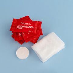 Khăn Nén Cao Cấp An Toàn Cho Da Care4u - 25 Viên/Túi Viscose Thân Thiện Môi Trường, Dễ Dàng Sử Dụng Cho Chăm Sóc Cá Nhân