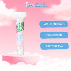 Bông tẩy trang Ipek 100% cotton mềm mịn - Sản phẩm làm sạch cho mọi loại da, 130 miếng/gói cao cấp nhập khẩu