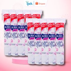 Combo 10 Bông Tẩy Trang Aura 150 Miếng 100% Cotton - Sản Phẩm Làm Sạch Da Mặt Tự Nhiên, Dành Cho Mọi Loại Da