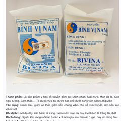 Bình Vị Nam VQY 354 - Hỗ Trợ Tiêu Hóa Cho Trẻ Em Và Người Lớn - Hộp 100 Viên Uống Giúp Cải Thiện Tiêu Hóa