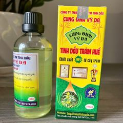 Dầu Tràm Nguyên Chất Huế Cung Đình Vỹ Dạ 100ml - Tinh Dầu Giữ Ấm, Đuổi Muỗi Cho Mẹ Và Bé,Trẻ Sơ Sinh