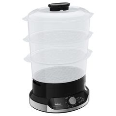 Nồi Hấp Điện Tefal Ultra Compact VC2048 - 3 Tầng 9L BPA Free, Giữ Dinh Dưỡng, Hấp Nhanh, Nhập Khẩu Đức, Bảo Hành 12 Tháng