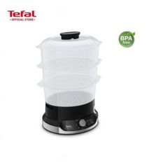 Nồi Hấp Điện Tefal Ultra Compact VC2048 - 3 Tầng 9L BPA Free, Giữ Dinh Dưỡng, Hấp Nhanh, Nhập Khẩu Đức, Bảo Hành 12 Tháng