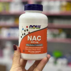 NOW NAC 600mg 250 Viên - Giải Độc Gan, Tăng Cường Miễn Dịch và Chống Oxy Hóa Hiệu Quả - Hàng Mỹ Chính Hãng