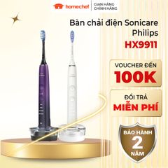 Bàn Chải Điện Philips Sonicare HX9911 Tím - Công Nghệ Sóng Âm & 4 Chế Độ Chăm Sóc Răng Miệng, Giúp Nướu Khỏe Mạnh Và Làm Sạch Sâu