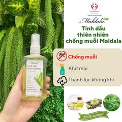Tinh Dầu Thiên Nhiên Chống Muỗi Maldala 100ml - Khử Mùi, Thanh Lọc Không Khí, Bảo Vệ Sức Khỏe Gia Đình