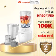 Máy Xay Sinh Tố Đa Năng PHILIPS HR2041/30 1L 450W - 3 Cối Xay Chất Lượng, Bảo Hành 2 Năm, Phù Hợp Gia Đình