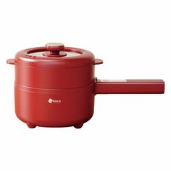 Nồi Lẩu Điện Đa Năng Arber DN08 Màu Đỏ - Công Suất 700W, Dung Tích 1.6L, Điều Khiển Cảm Ứng, Bảo Hành 12 Tháng