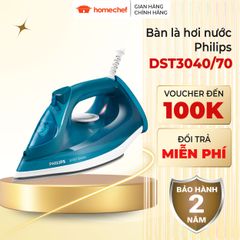 Bàn ủi hơi nước cầm tay Philips DST3040 - Công suất 2600W, phun hơi tự động, dung tích 300ml, bảo hành 2 năm, ủi nhanh và hiệu quả.