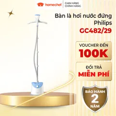 Bàn ủi hơi nước đứng Philips GC482/29 - Công suất 1600W, phun hơi tự động, ngăn chứa 1.4L, bảo hành 2 năm, ủi nhanh chóng hiệu quả.