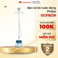 Bàn Ủi Hơi Nước Đứng Philips GC518 - Công Suất 1600W, Dung Tích 1.6L, 5 Chế Độ Phun Hơi, Bảo Hành 2 Năm - Uốn Nắn Tất Cả Chất Liệu Vải