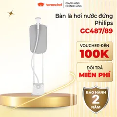 Bàn là cây, bàn là hơi nước đứng Philips GC487, công suất 1800W, phun hơi tự động, bảo hành 2 năm