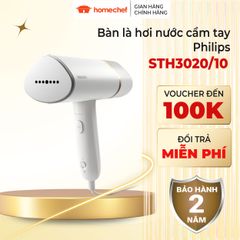 Máy ủi hơi nước cầm tay Philips STH3020 1000W - Bàn ủi mini gọn nhẹ, khử khuẩn, thuận tiện cho du lịch và sử dụng hàng ngày