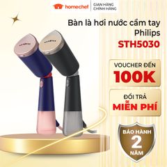 Bàn ủi hơi nước cầm tay Philips STH5030/20 - 1400W, thiết kế nhỏ gọn, ủi đứng/ngang, hoàn hảo cho du lịch, không tạo vết cháy.