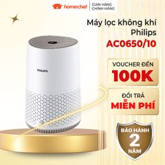 Máy Lọc Không Khí Philips AC0650 - Lọc Sạch 99,97% Cho Phòng 39m2, Kết Nối Ứng Dụng Air+, Tiết Kiệm Năng Lượng 12W, Bảo Hành 2 Năm