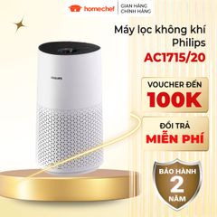 Máy Lọc Không Khí Philips AC1715 - Công Nghệ HEPA, Kết Nối WIFI, Diện Tích Lọc 78m2, Bảo Hành 2 Năm Chính Hãng